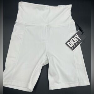 DKNY‎ sport high waist bike short. Size XS White.